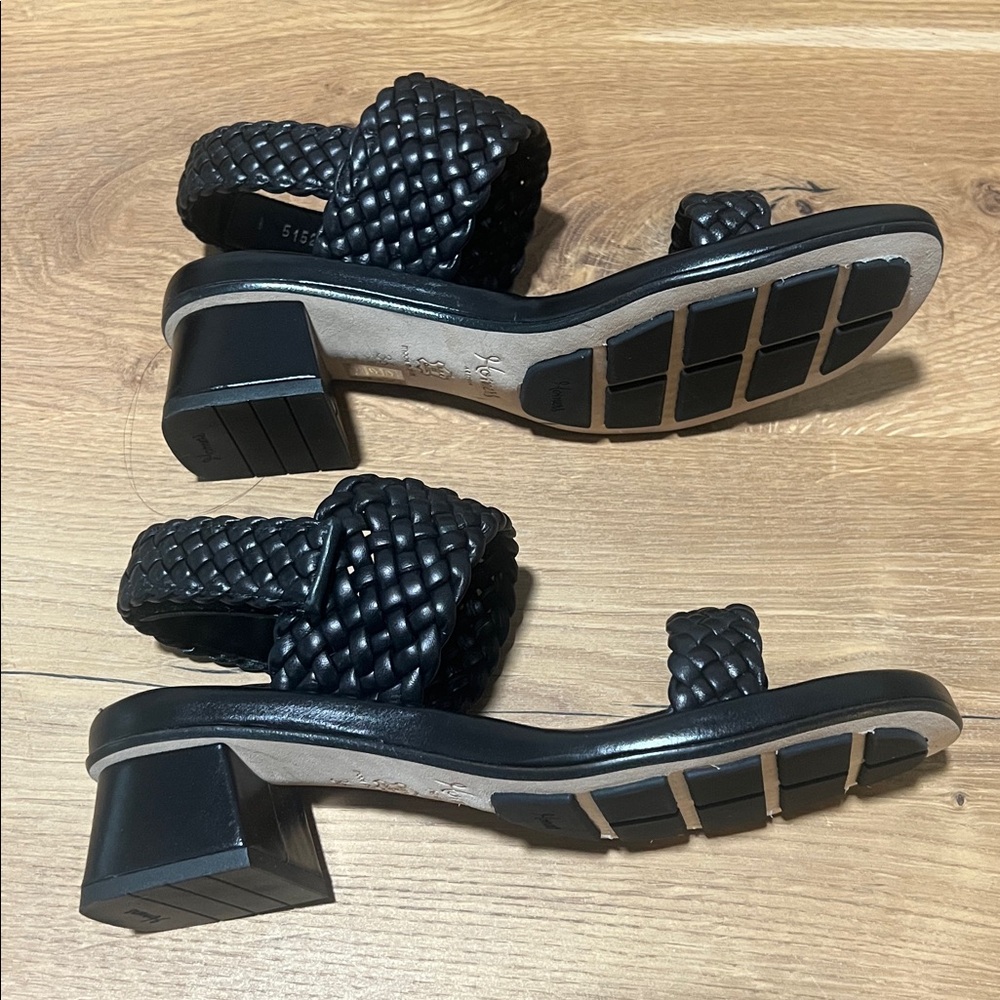 NEW Homers Pina Trenza 5 Black Braided Block Heel Sandals Size 36 Reg. $396 - Picture 6 of 13